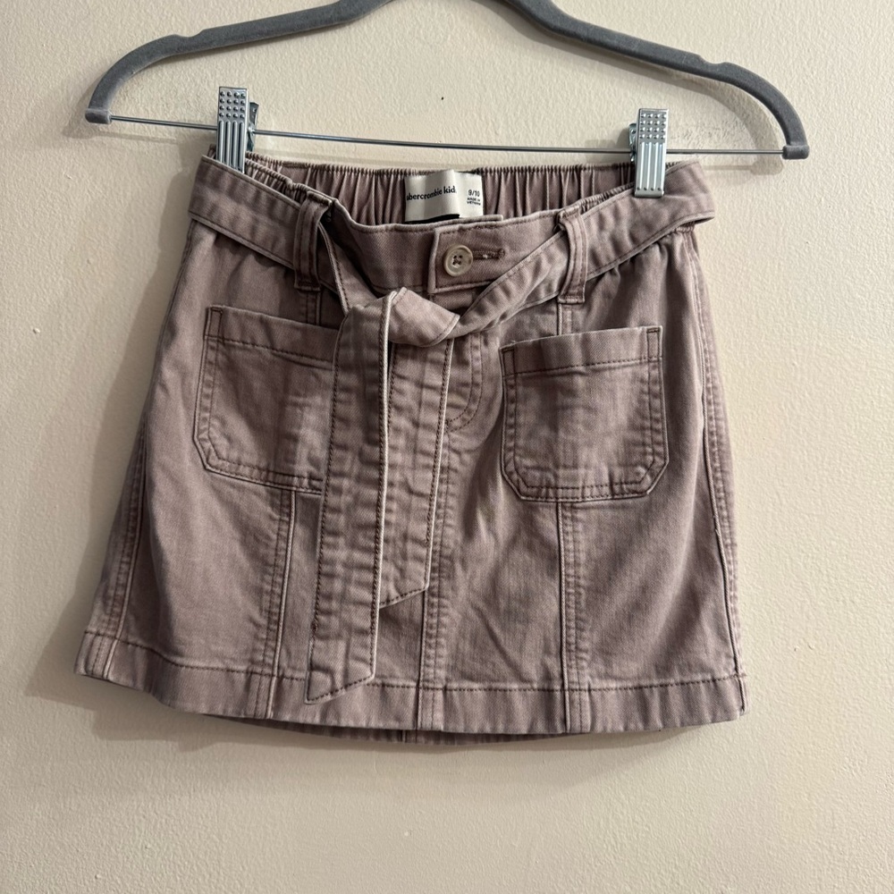 Abercrombie Kids Youth Girls Grey/Tan Cargo Utility Skort Size 9/10